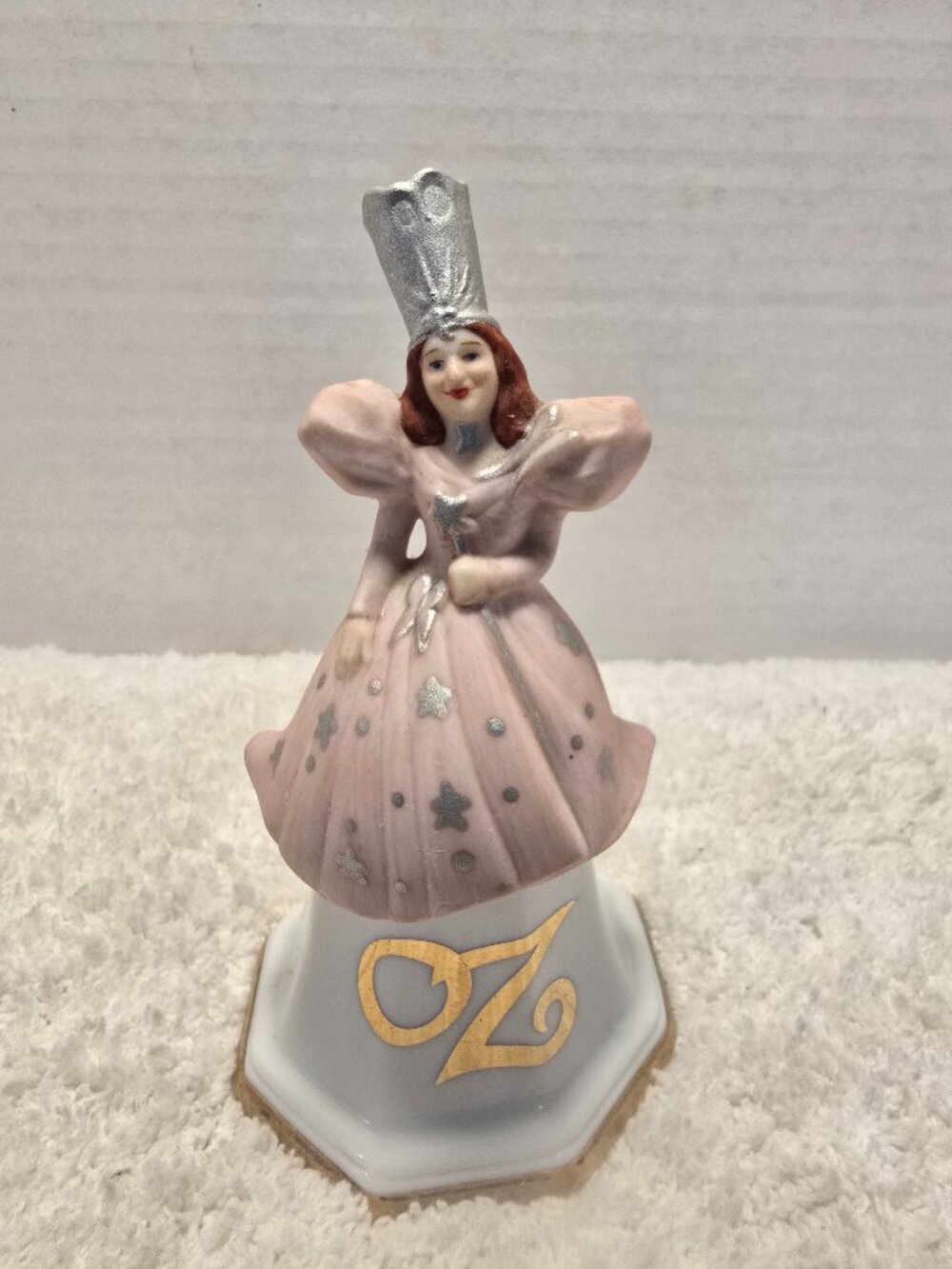 Wizard of Oz Glinda Figurine 5" Bell 24K Trim Presents/Hamilton Gifts 1989